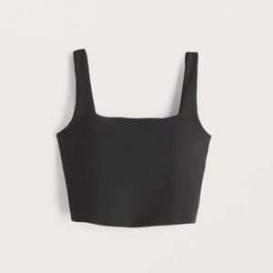 Abercrombie & Fitch YPB Black Squareneck Tank with scrunchie - NWT Small